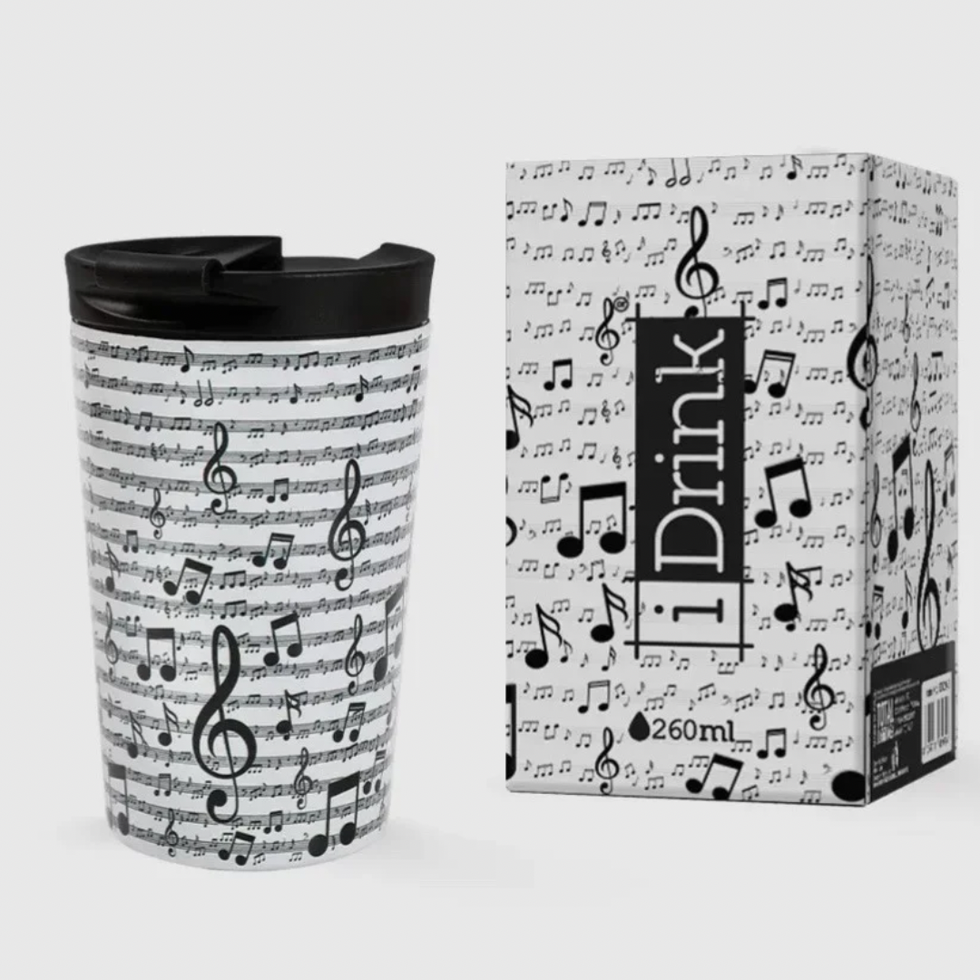 Travel mug termica - acciaio - music -260 ml